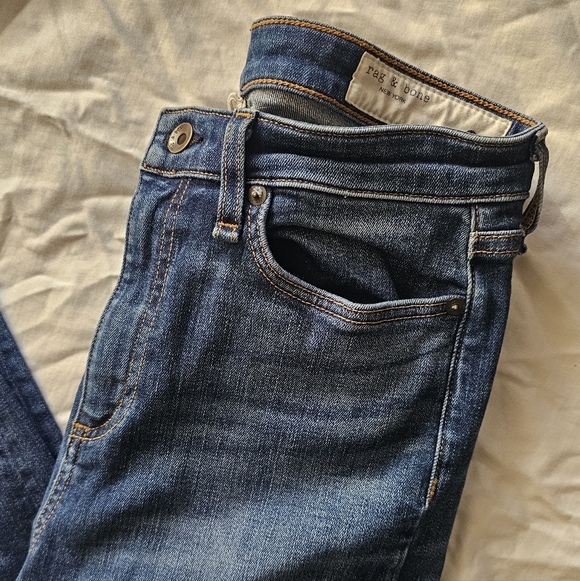 Rag & Bone Indigo Denim Skinny Jeans - Picture 2 of 6